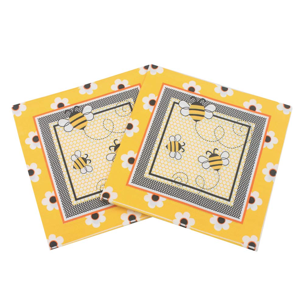 Papierservietten mit Bienenmotiv Stoff für Hochzeiten