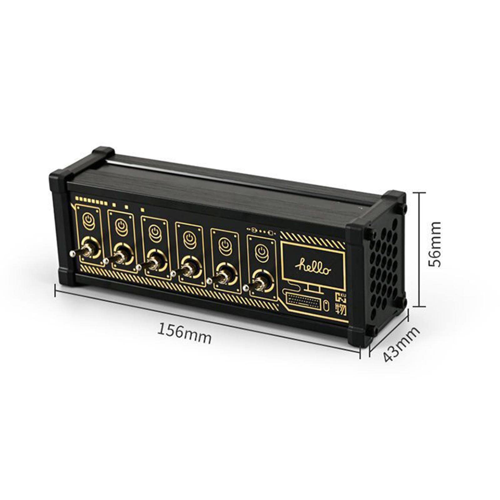 USB Hub Adaptador Multi Puerto con 6 Interruptores Independientes en Material PP Adecuado para Escritorios Oficinas Espacios de Trabajo, Actualizado