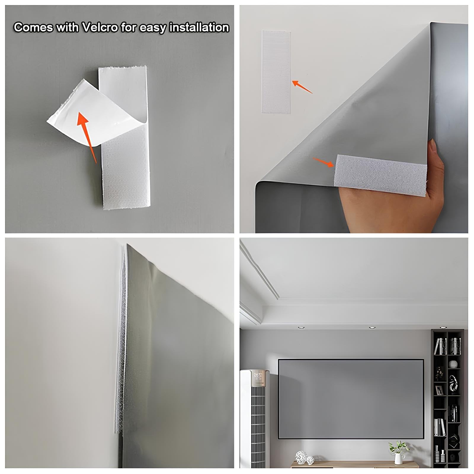 Schermo per Proiettore Anti-luce 4K, Telo Proiettore Portatile da 60/84/100/120/130pollici per Home Theater(120inch(16:9))