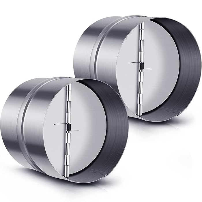 Buy 4 Inch Backdraft Damper Galvanized Steel Inline Fan Vent with