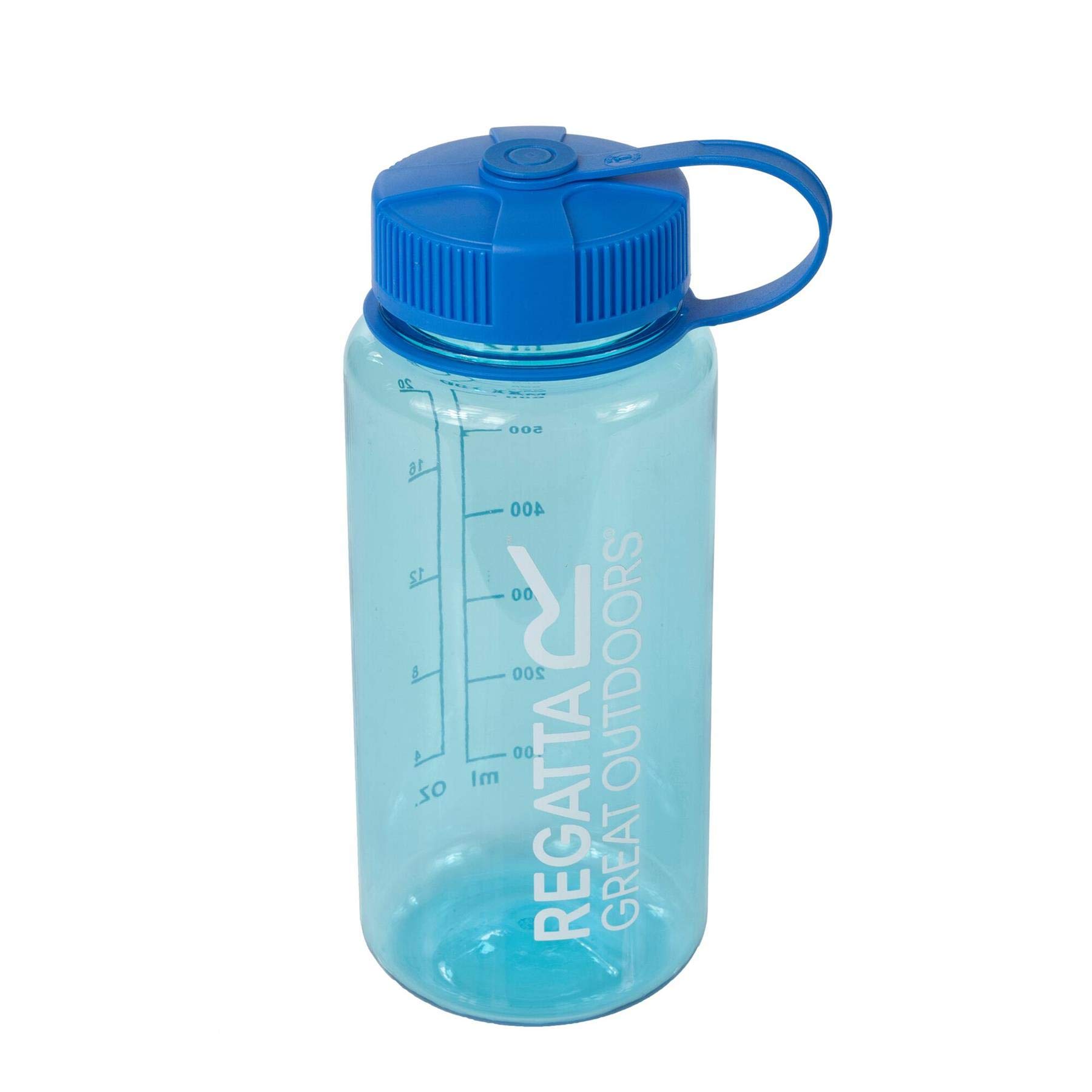 Regatta Blue Tritan Water Bottle 0.35L One Size Flip-Open Lid Measurement Markers