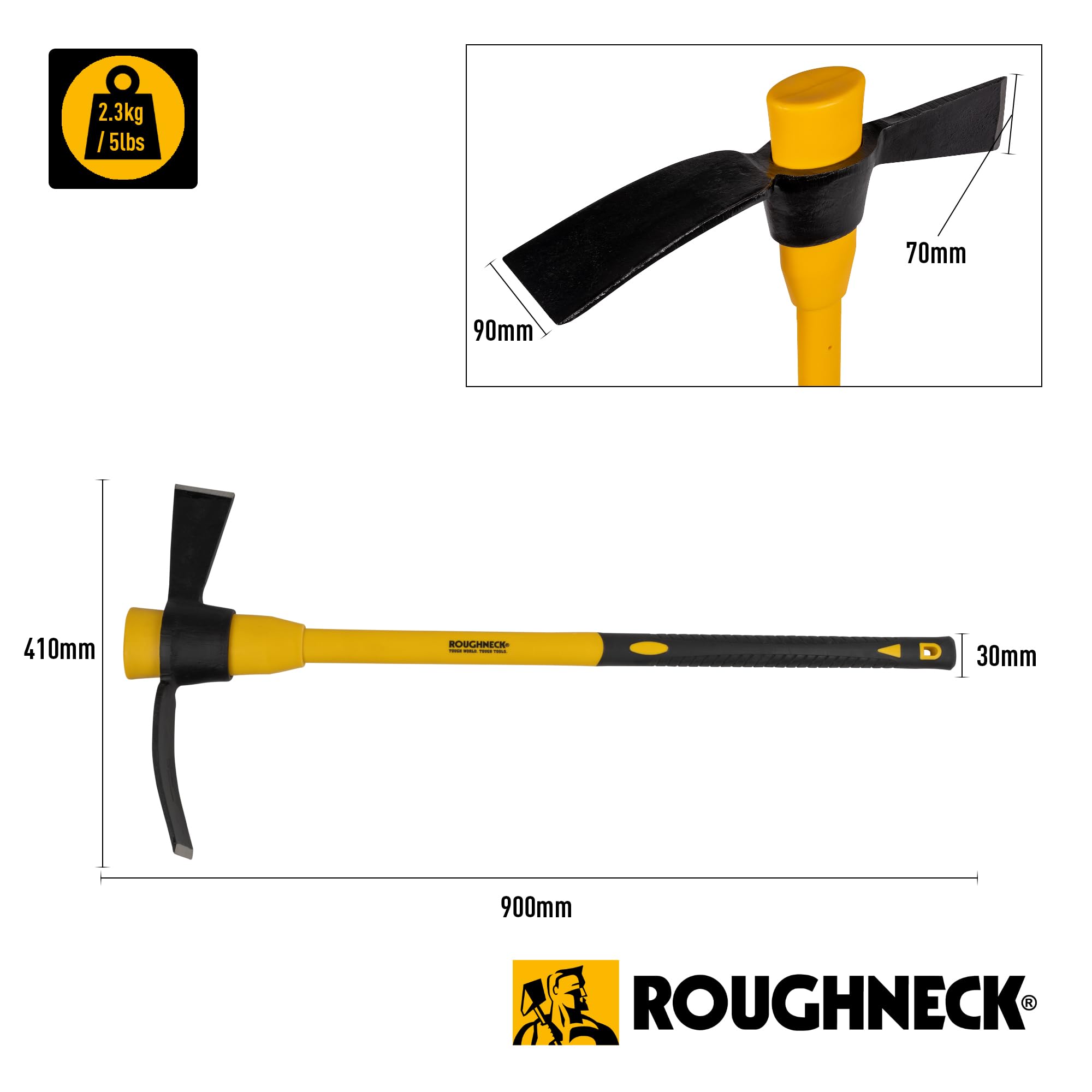 Roughneck Mattock Head 5 lb Fibreglass Handle (64-252)