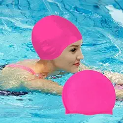 Touca de natação elástica para cabelos longos e curtos, boné de natação impermeável durável e antiderrapante