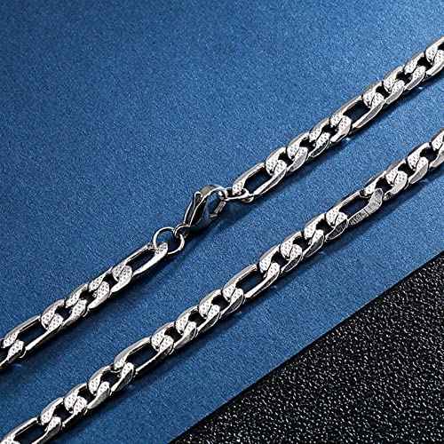 Chaine Figaro silver de 7.5mm de largeur, l'excellence de la maille - 5