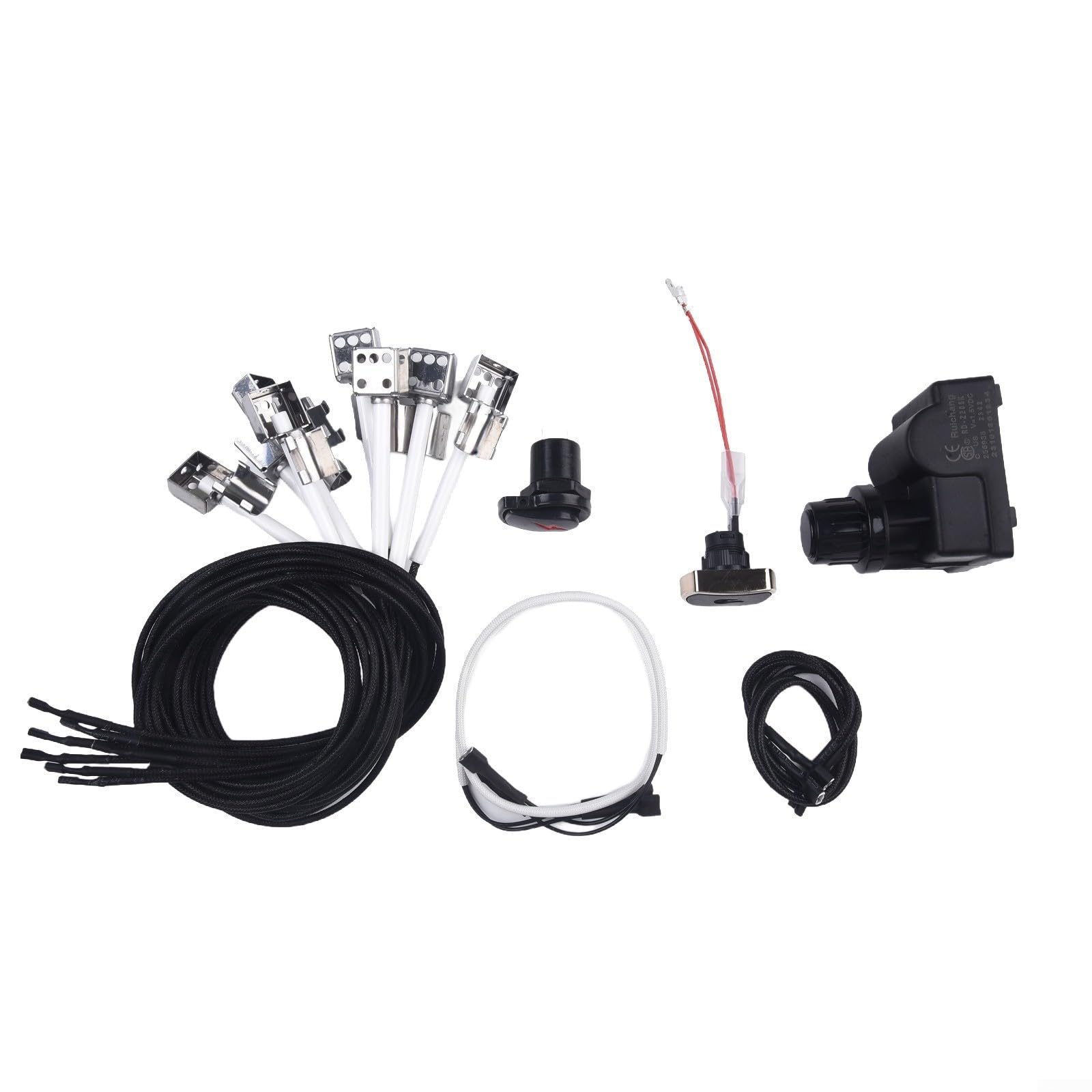 Vibsky Gas Grill Igniter Replacement for Charbroil 2 4 5 Burner Models Electronic Ignition Module Kit Replaces 9446392 Fits Commercial Signature (5 heads)