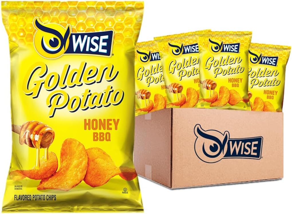 Snacks Honey BBQ Chips 0.75 oz (40 Count) - Gluten Free Potato Chips, Deliciously Sweet and Smoky Flavor, Perfect for Snacking, Parties, & Gluten-Free Diets
