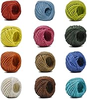 Vista 1 de 12 Color Jute Twine Natural Jute String 2mm 3 Ply for Artworks, DIY Crafts, Gift Wrapping & Embellishments - 33 Yard per Roll
