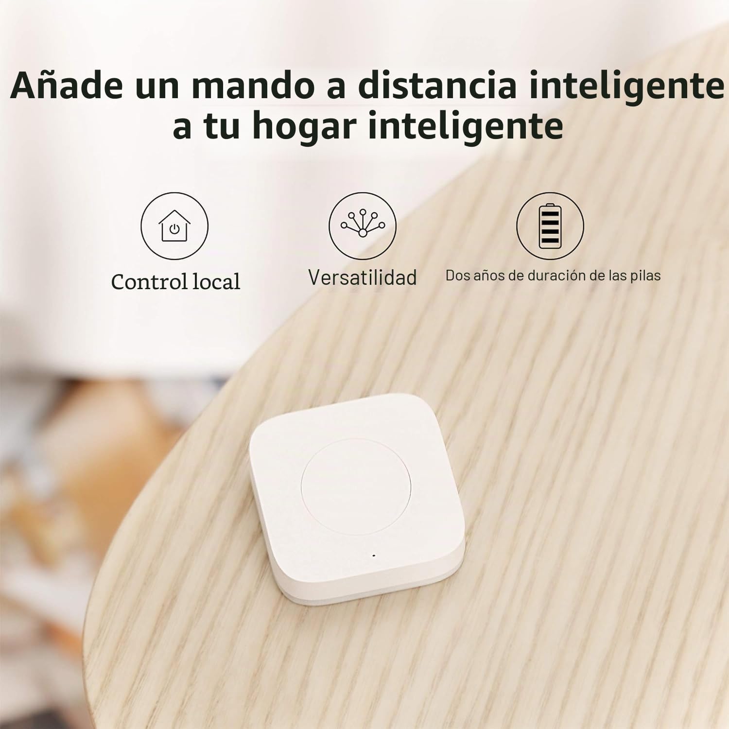 Aqara Botón Inalámbrico Individual, Requiere AQARA HUB, Conexión Zigbee | Botón de Control Versátil de 3 vías para Dispositivos Domésticos Inteligentes, Compatible con Apple HomeKit e IFTTT