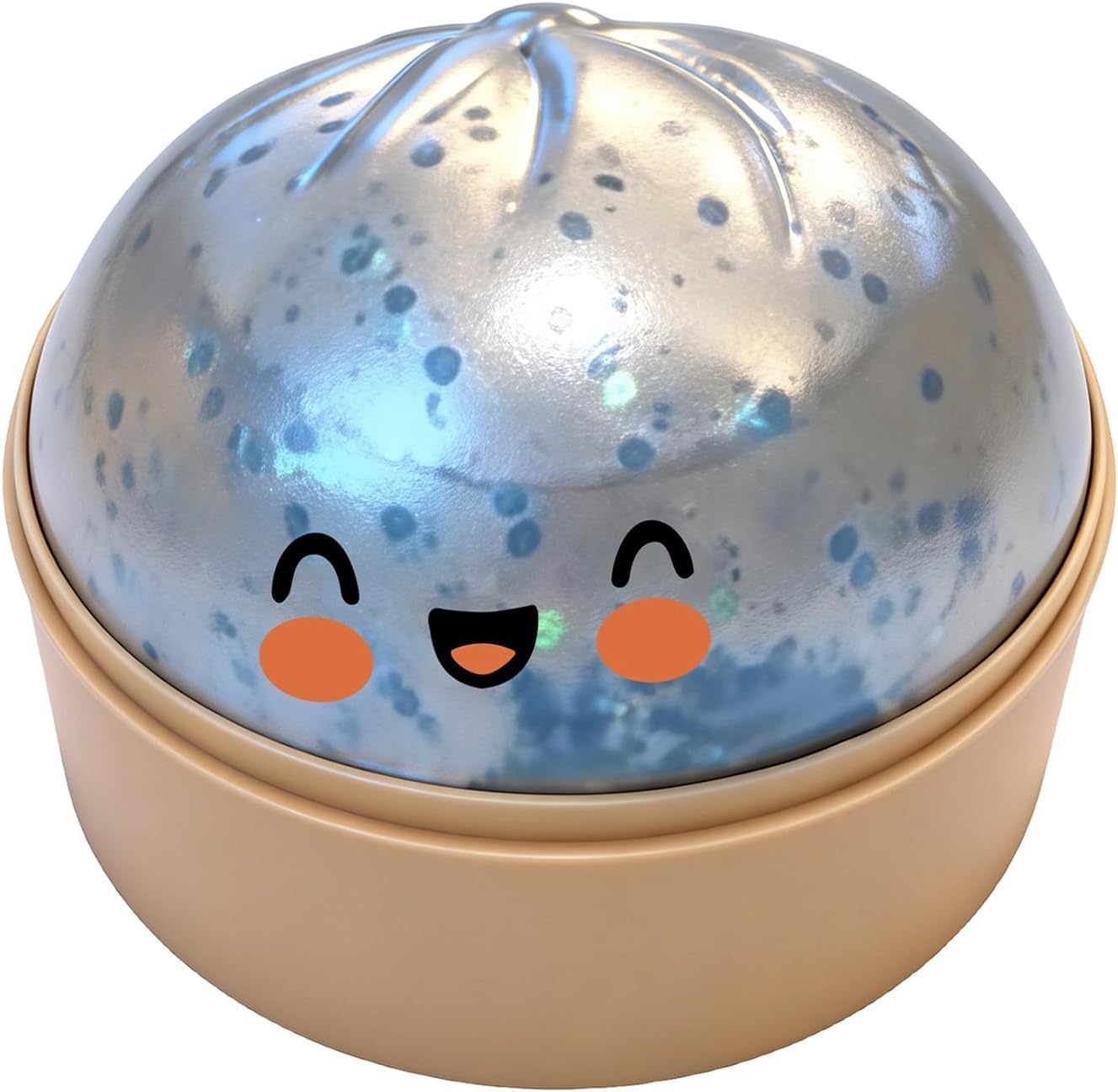 Dumpling Squishy,10Cm Giant Mystery Dumplings Squishy,Glitter Squishy Dumpling Squeeze Toy ,Portable Decompression Sensory Toy, Anxiety Relief Fidget Toy For Kids Adults (Light Blue)