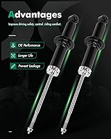 Vista 2 de SCITOO Amortiguadores, amortiguadores de gas traseros aptos para 2007 2008 2009 2010 para Dodge Caliber, 2007 2008 2009 2010 para Jeep Compass, 2007