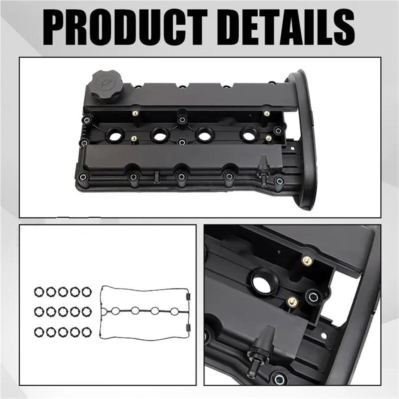 Tapa de balancines Tapa De Válvula De Motor Con Junta Para Chevy Para Aveo Para Cruze Para Lacetti 1.6L 25192208 25185117 25185123 96469203 Tapa de La Válvula