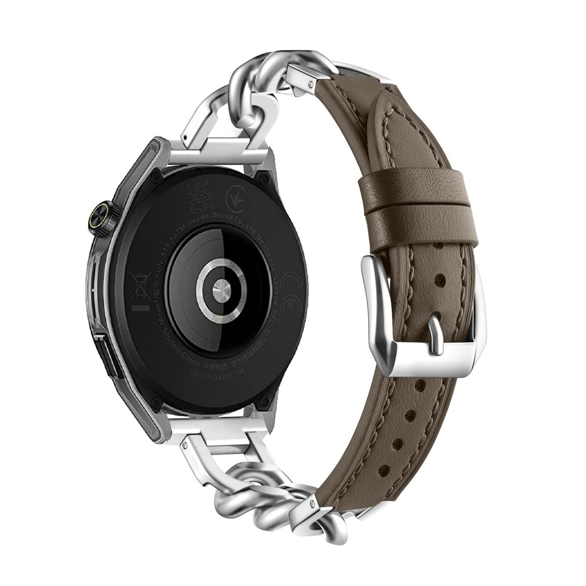 ZUREGO Metall-Leder Armband Für Amazfit GTR Mini & GTR 42mm – Stylisches Ersatzarmband Für Damen