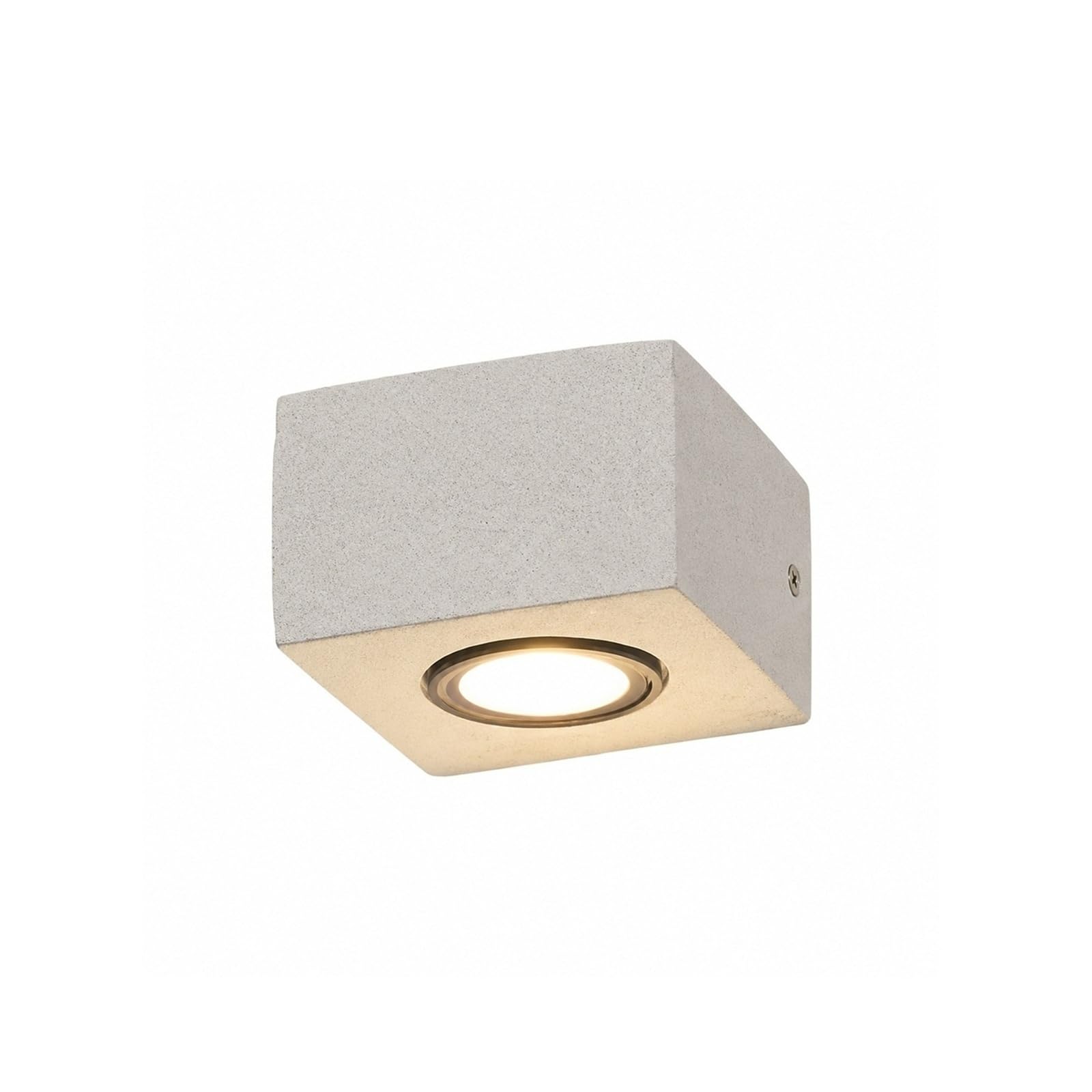 OZBMA Cubic Microcement Outdoor Wall Sconce 3.2", Modern Concrete Exterior Lamp, IP65 Mounted Light for Porch Patio Garden Entryway Balcony Yard Garage Villa Doorway Cottage