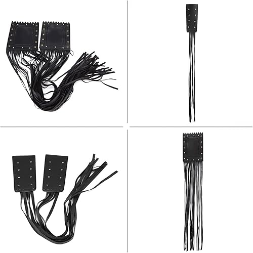 Miniatura 5 de Funda universal para manillar de motocicleta, con flecos, para manillar de motocicleta, universal para Victory Cruiser, material de cuero sintético