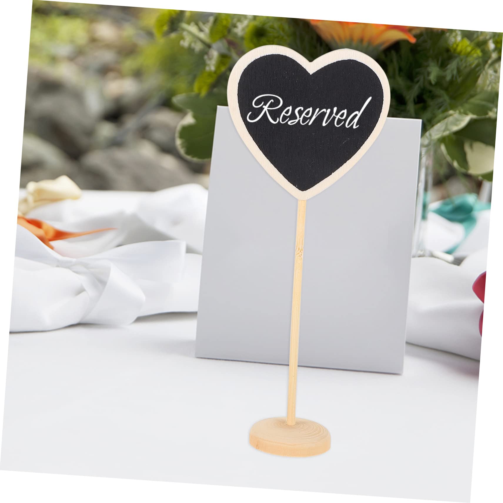 NUOBESTY 30stücke Mini Schiefertafeln Aus Holz Kleine Kreidetafeln Für Hochzeiten Partys Und Dekoration Wiederbeschreibbare Nachrichtenschilder Für Restaurant Und Zuhause