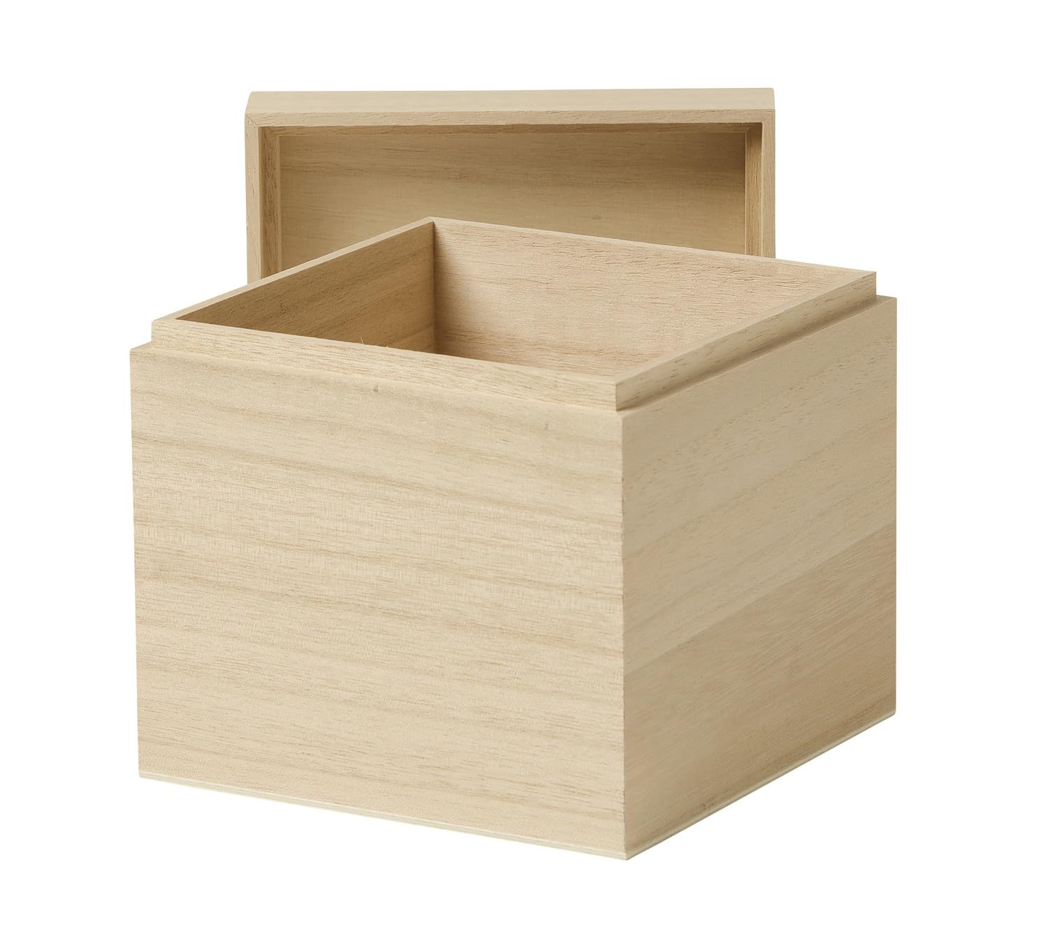 MegaCrea DIY Wooden box cube 12 cm