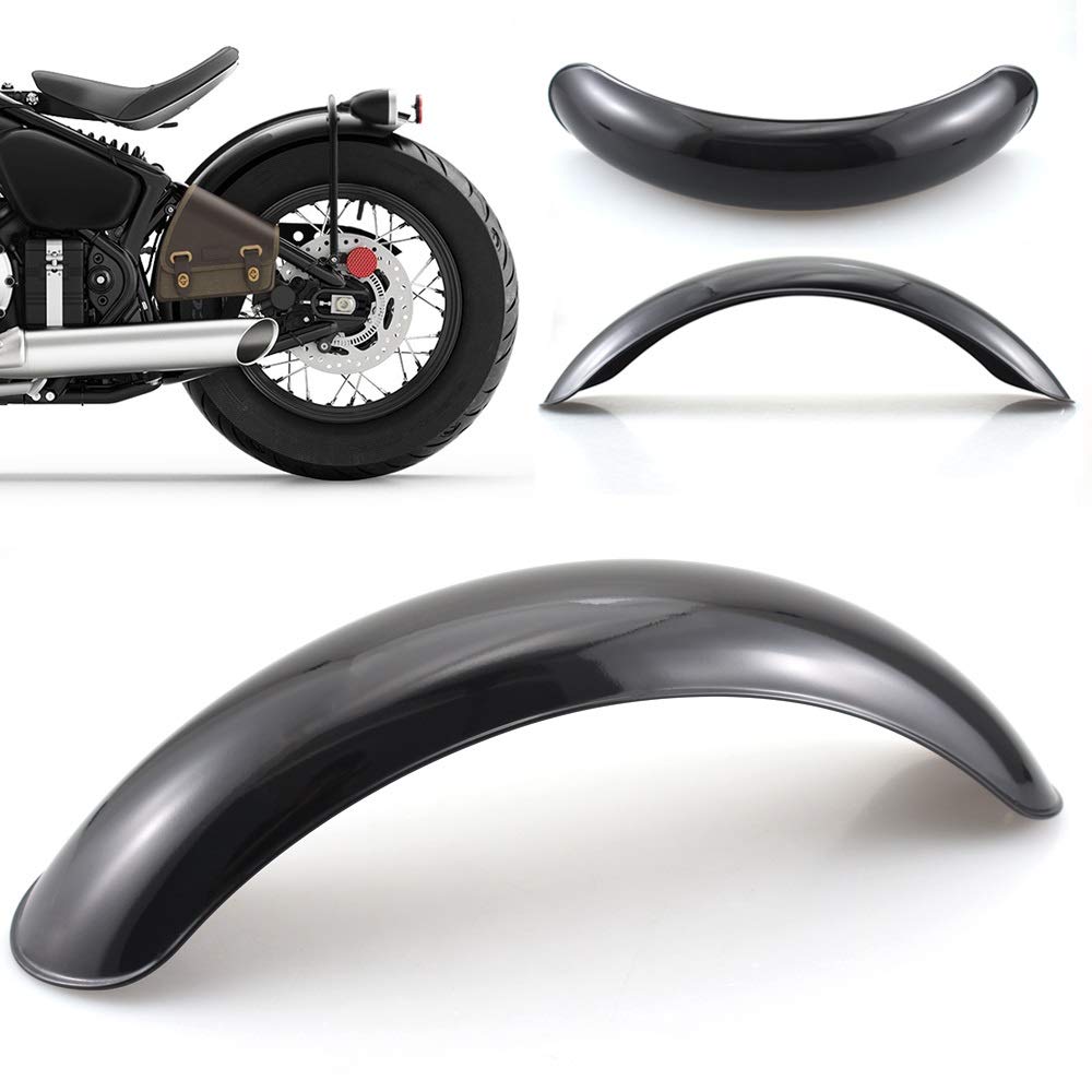Garde-boue Arrière Moto Universel En ABS - Pour Bobber, Chopper, Tout-terrain, Style Noir, Protection Roue - 2