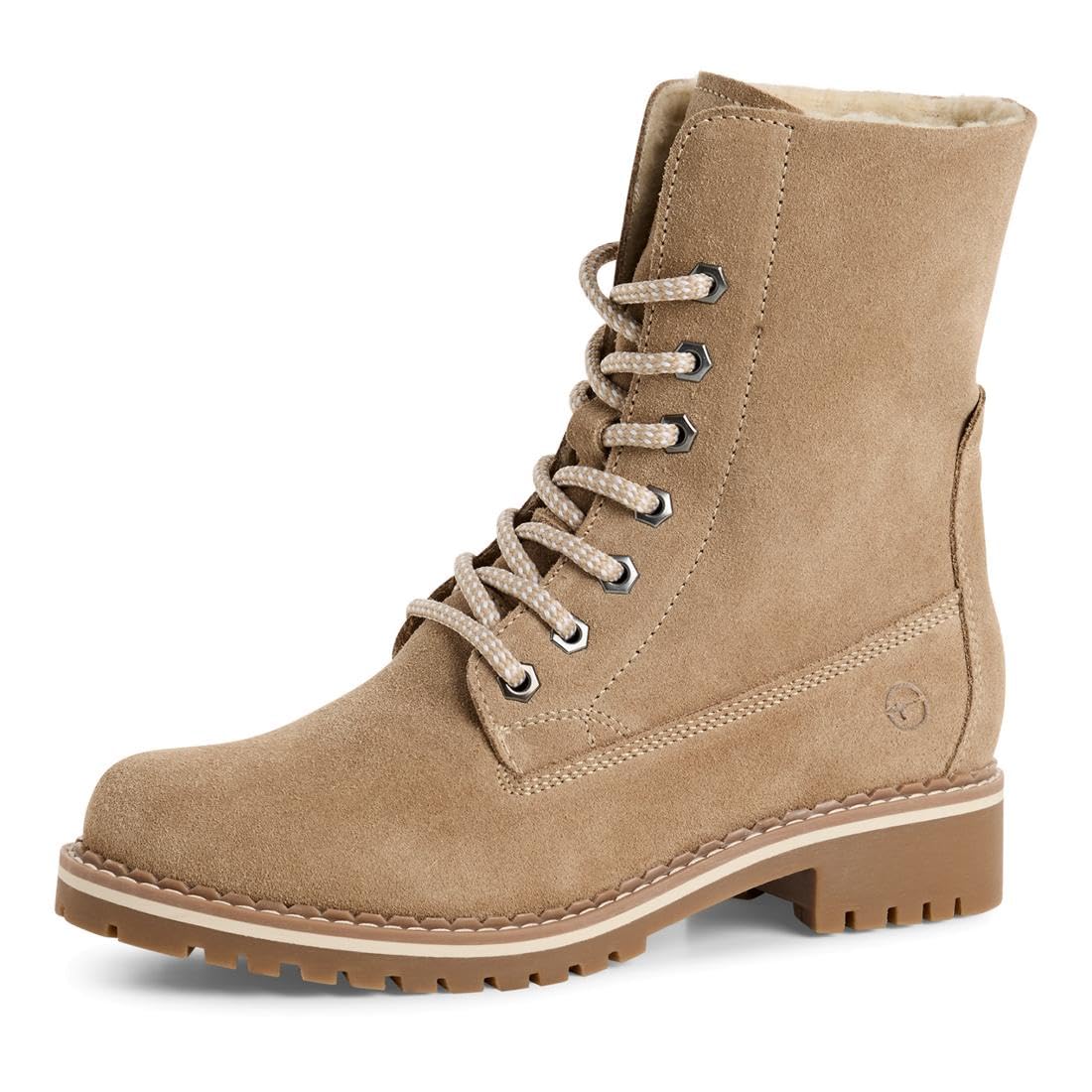 Tamaris Women's Warm Lining Lace-Up Ankle Boots Beige 41