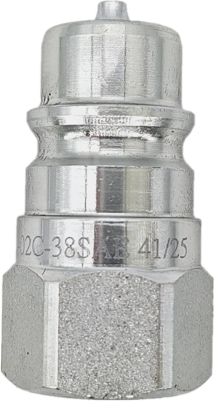 AW32184 4 pcs Male Hydraulic Quick Coupler Plug Compatible for John Deere H120 1023 1025 1026 D120 220R Loaders; Compatible with Loaders 1023E 1025R 1026R 2025R 2032R 2036R 2038R Tractors