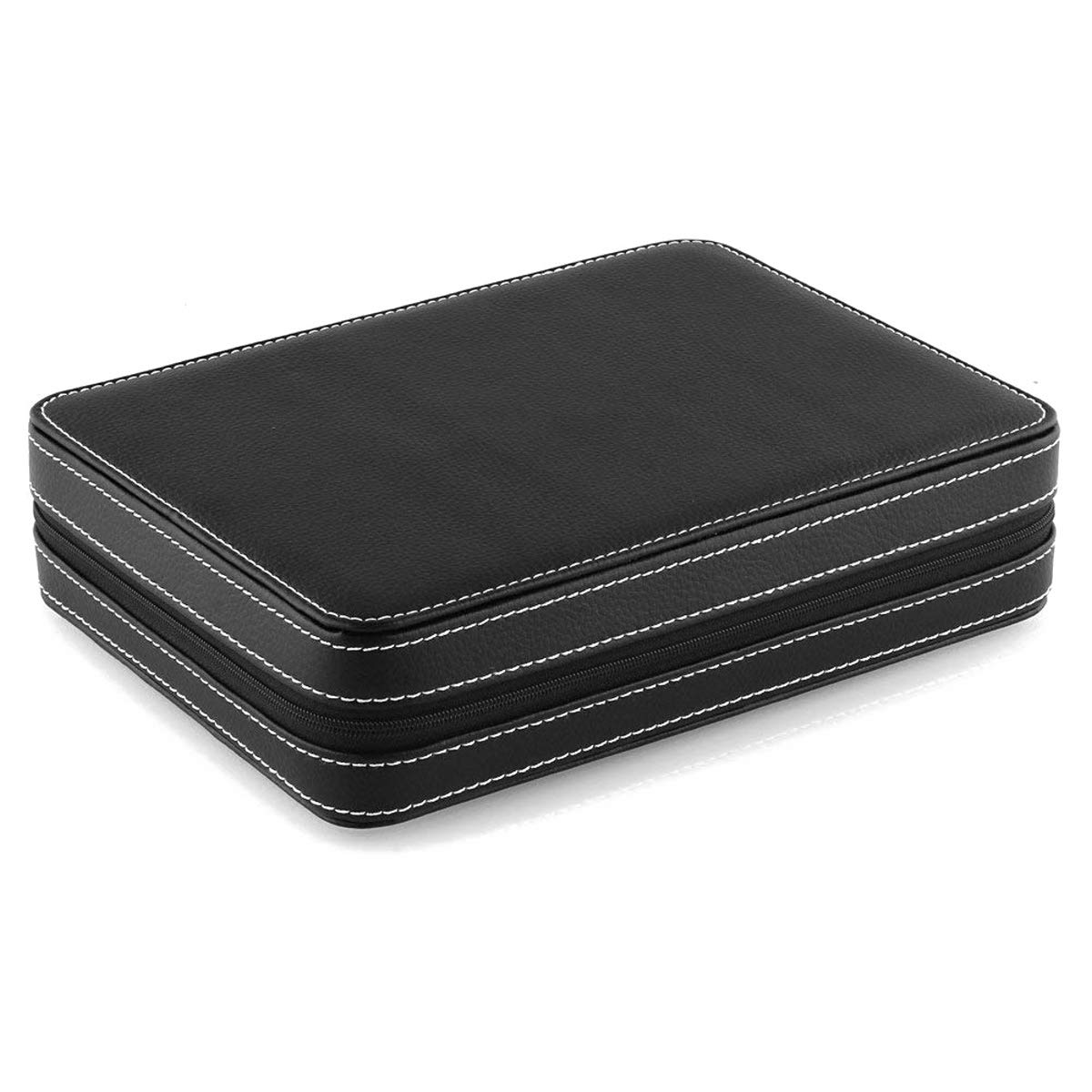 Estuche XXL Highlight OFFICIAL GENEVA BLACK para 8 relojes - cuero genuino