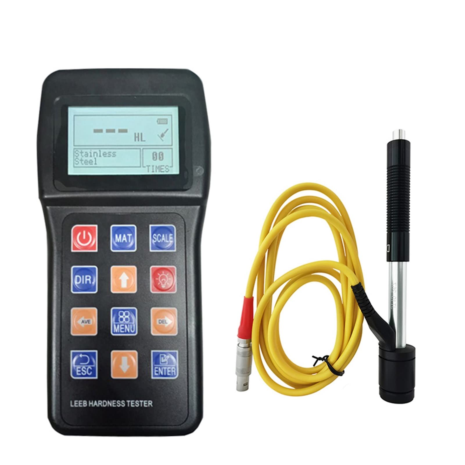 NHJYKJ Hardness Tester Professional Portable Digital Leeb Hardness Tester for Metal Stainless Steel Copper Aluminum Hardness Tester HL HB HRB HRC HRA Diamond Tester Professional and Gold Tester