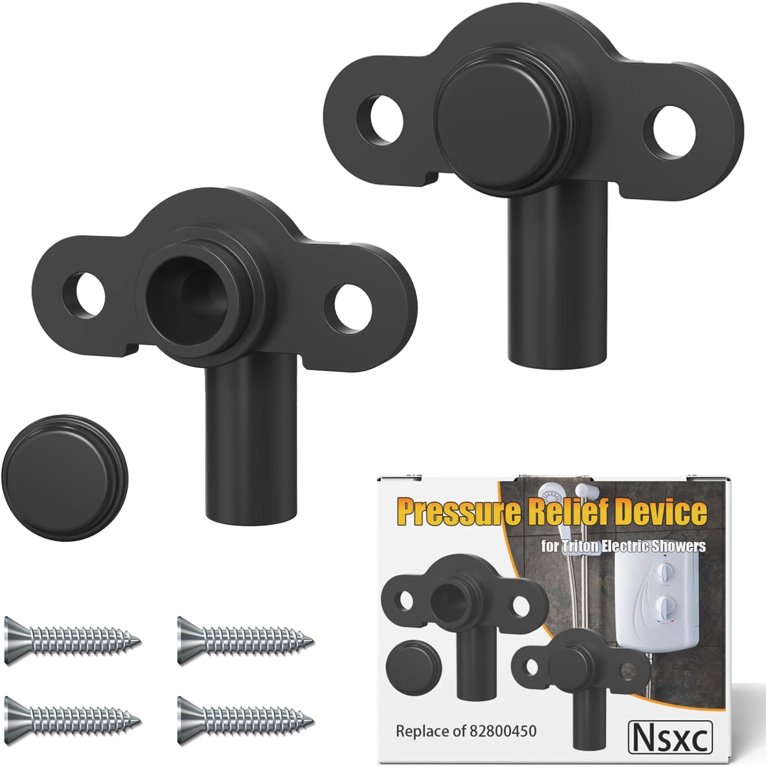 2Pcs Pressure Relief Device for Triton,Pressure Relief Device PRD with Disc Seals Cover Valve, Compatible with Triton Electric Shower (Replace of 82800450)