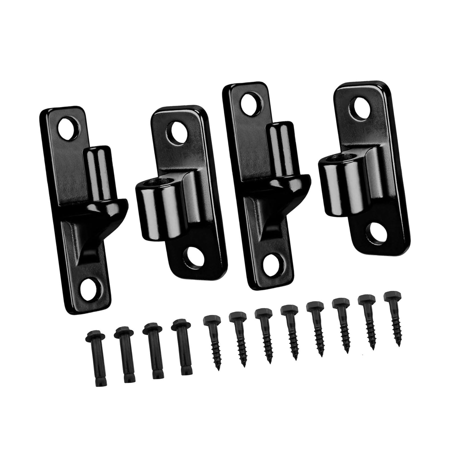 Confezione da 4 robuste cerniere per cancello in acciaio inox con perno per recinzione in legno e uso esterno, facile installazione, design per porte e recinzioni