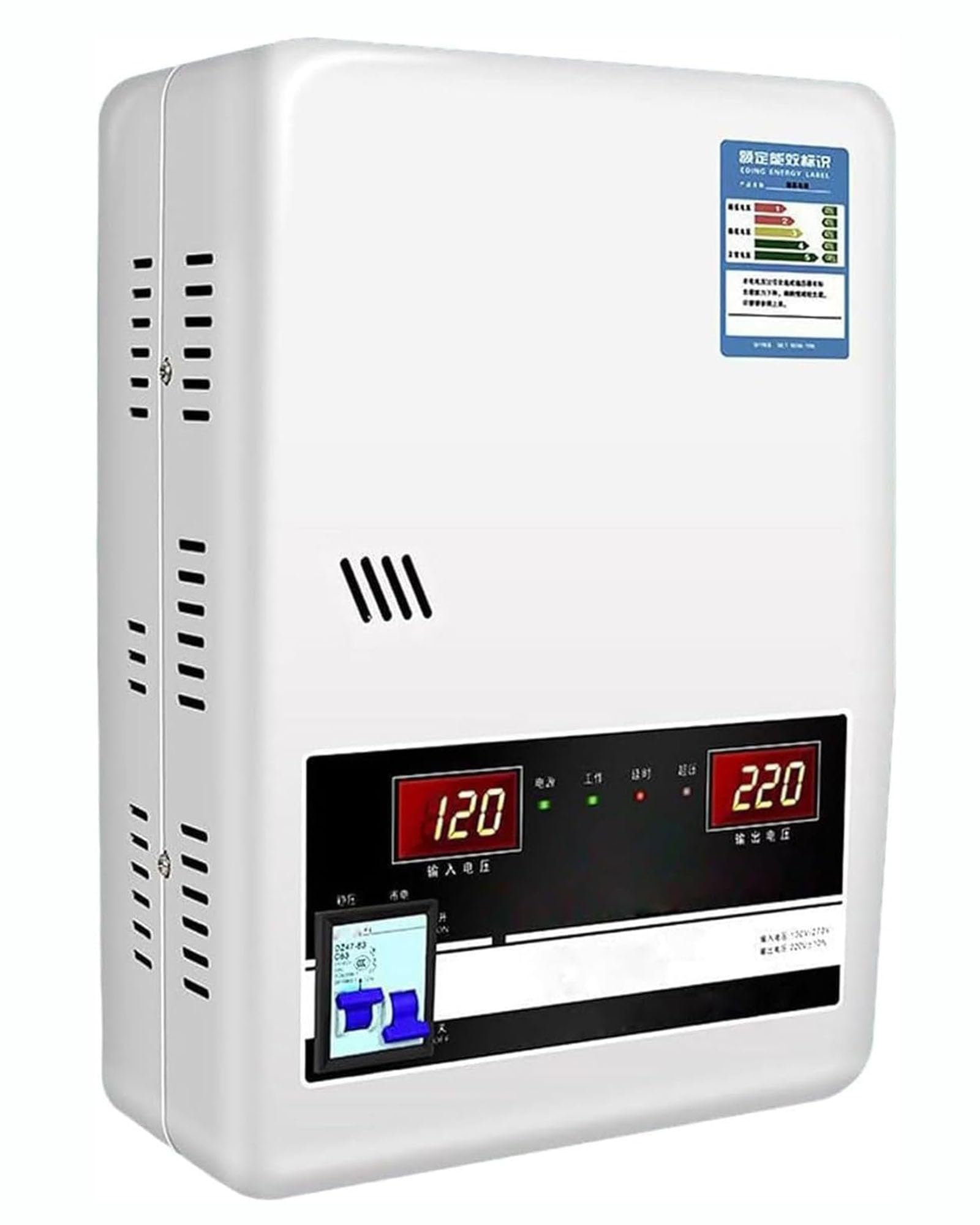 Stabilizzatore di Tensione Automatico, stabilizzatore di Tensione AC monofase Domestico 220V, stabilizzatore di Tensione Ultra Bassa 6800/15000/20000W, Display LCD Digitale di Tensione,6800W