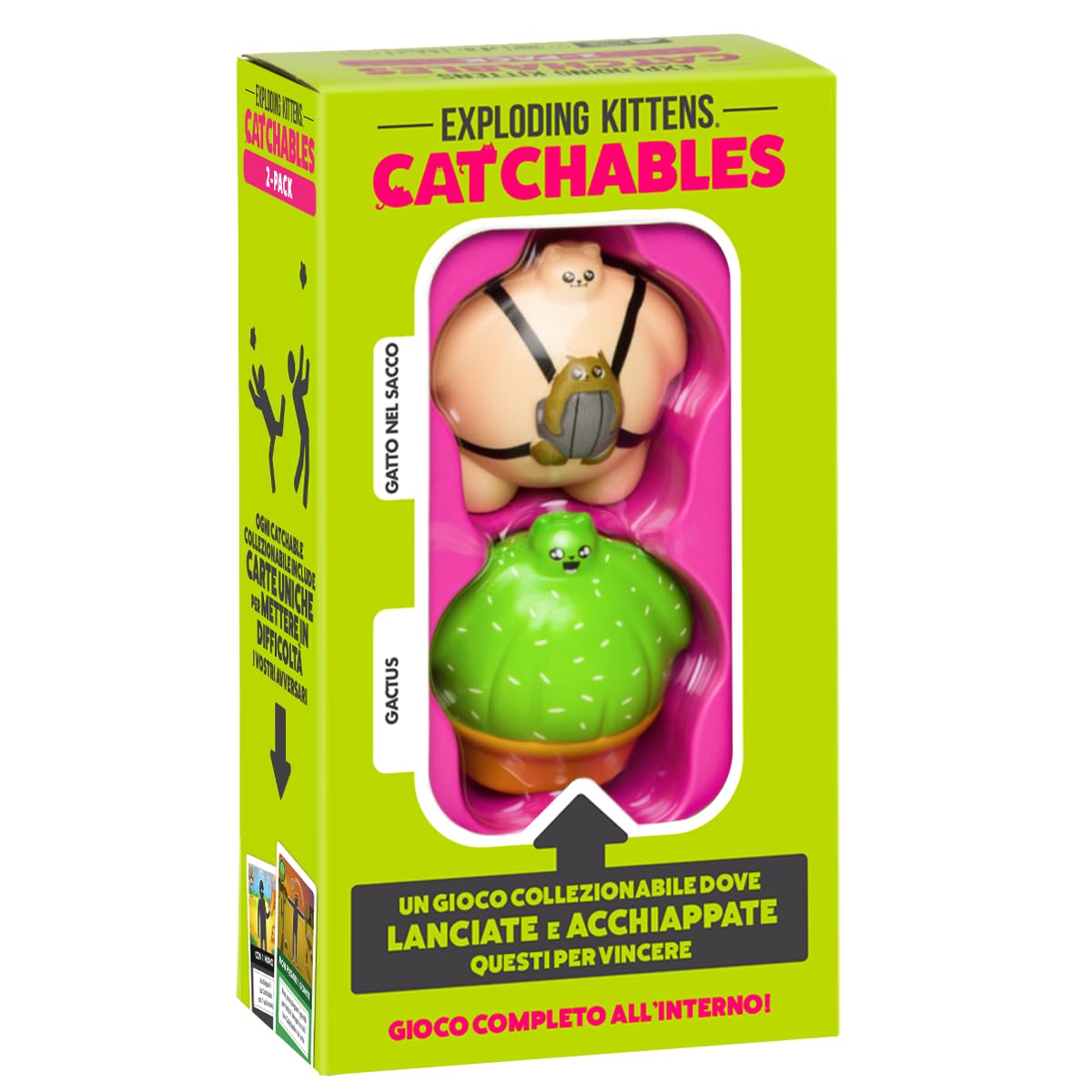 Asmodee Exploding Kittens: Catchables - Cat in the Bag, Board Game, 8+ Years, 2+ Players, Italian Edition
