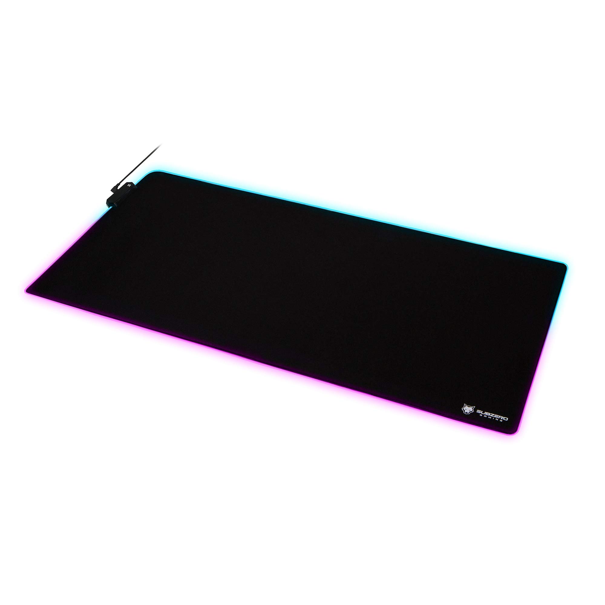 SubZERO Gaming TYKA Extended Mammoth RGB Gaming Mouse Pad, Long XXL, Stitched Edges, 36"x18" (Black)