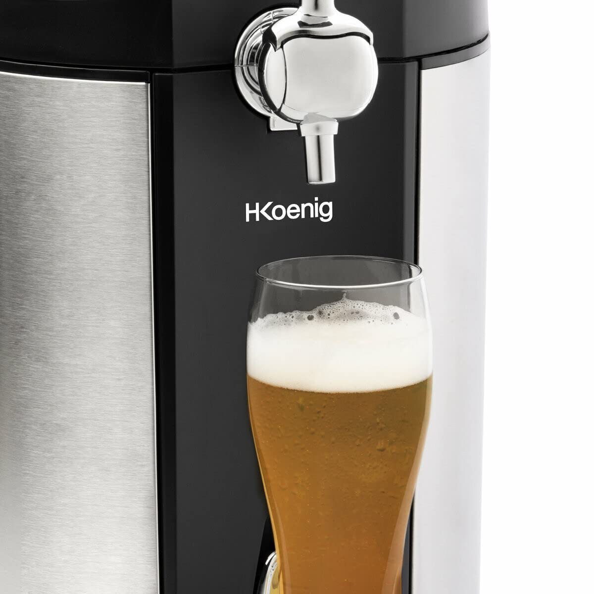 H.Koenig BW1890 Spillatrice per Fusti Universali 5L, Pressurizzati e Non-pressurizzati, Design innovativo, Temperatura Regolabile 2-12°, 65W, Nero/Grigio