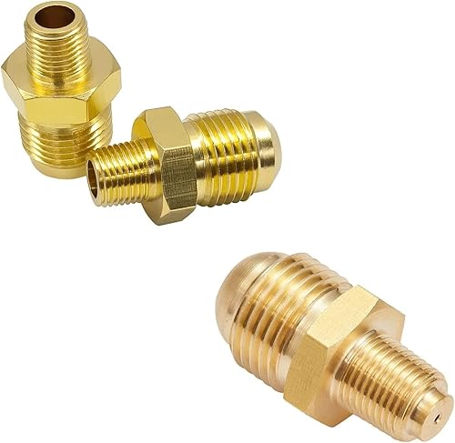 Miniatura 2 de MCAMPAS Regulador de propano ajustable de 0-20 psi con manguera. Adaptador de manguera de propano de 4 pies con orificio de latón 1/8 pulgadas,