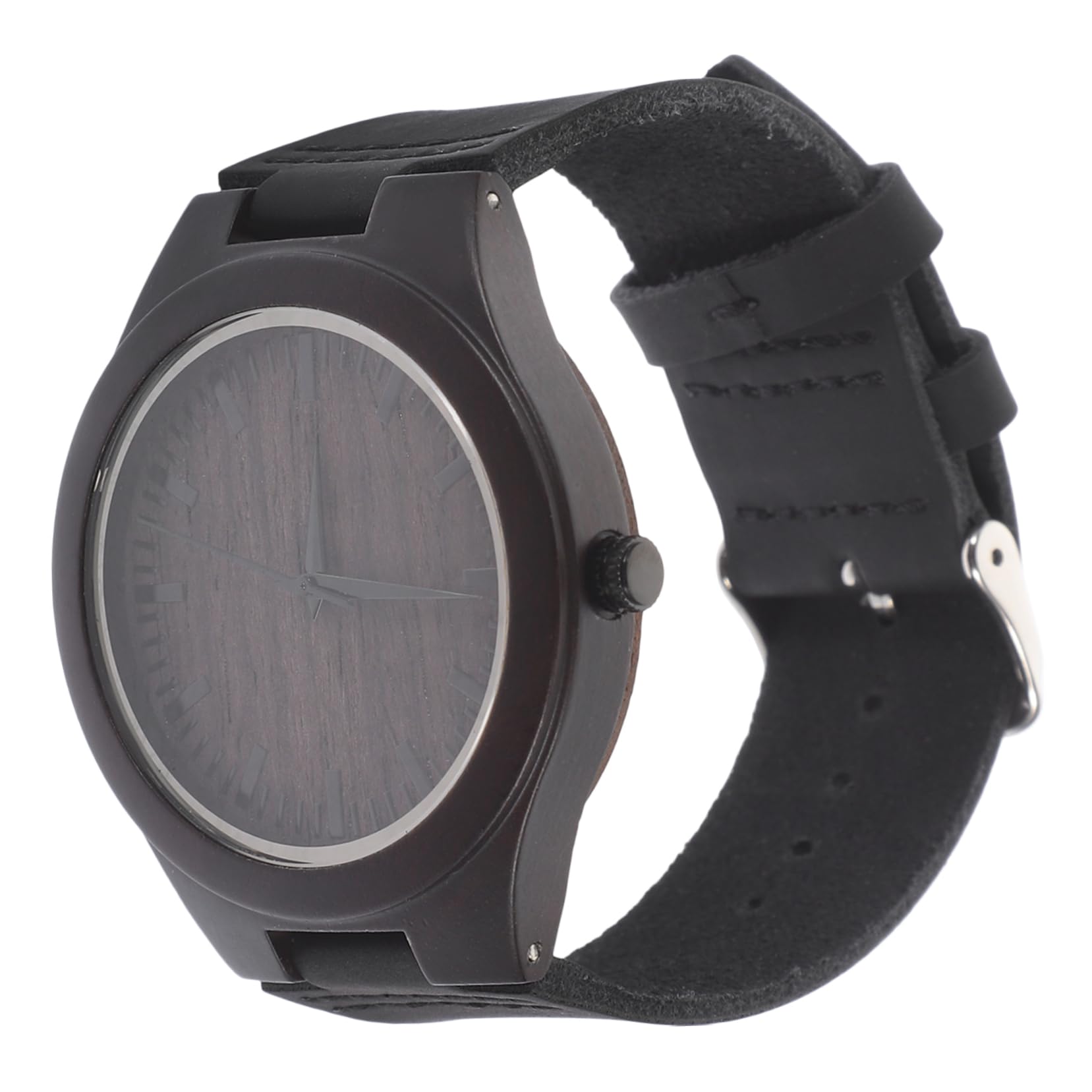 Reloj de Madera y Acero Inoxidable para Hombre Correa de Madera, Diseño Único y Ligero, Adecuado para Boda o Graduación