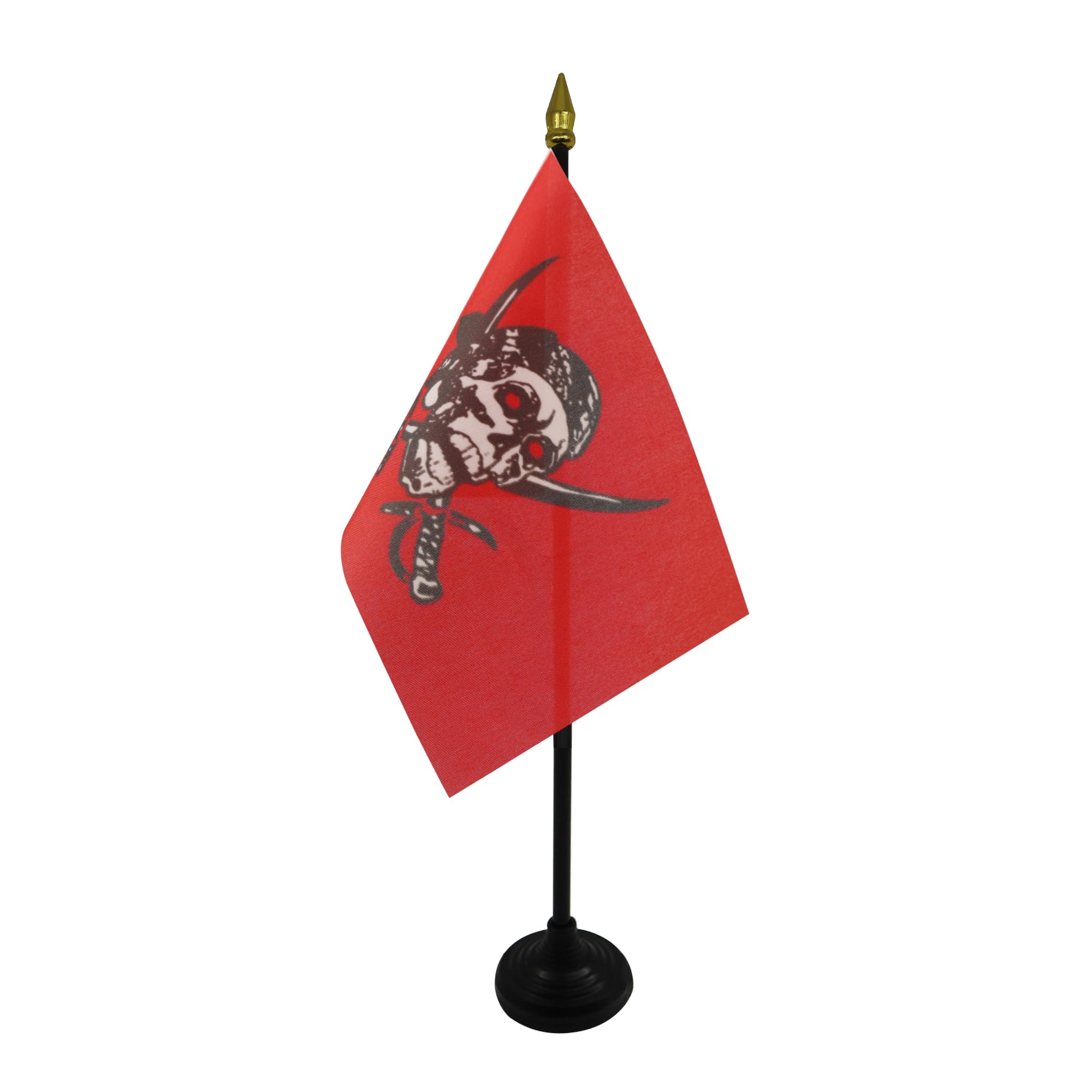 AZ FLAG, Pirate Red Skull Table Flag 4'' x 6'', Pirates Mini Desk Flag 100% Polyester 15 x 10 cm