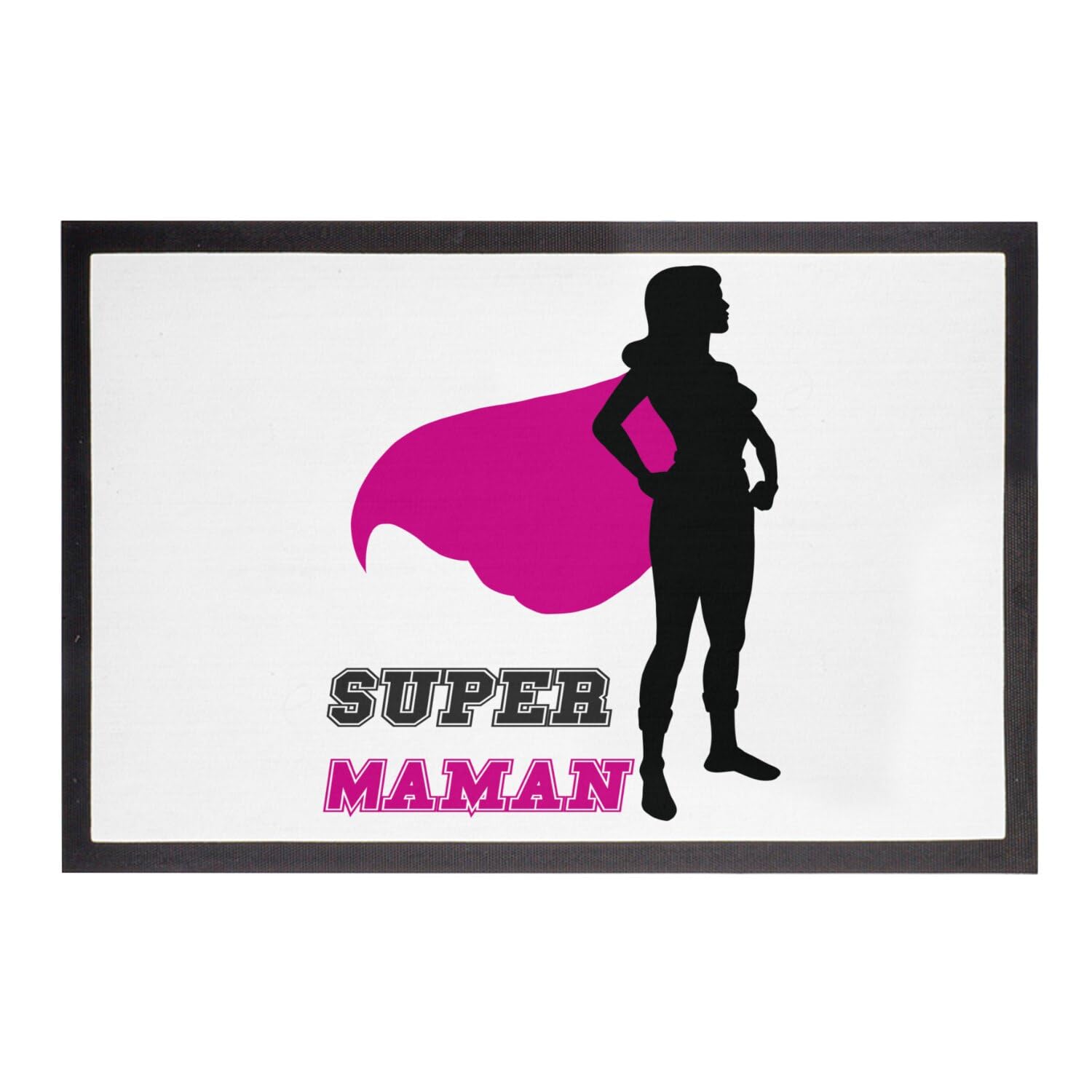 Paillasson Super Maman en fibres de haute qualité 60x40cm pour une entrée élégante