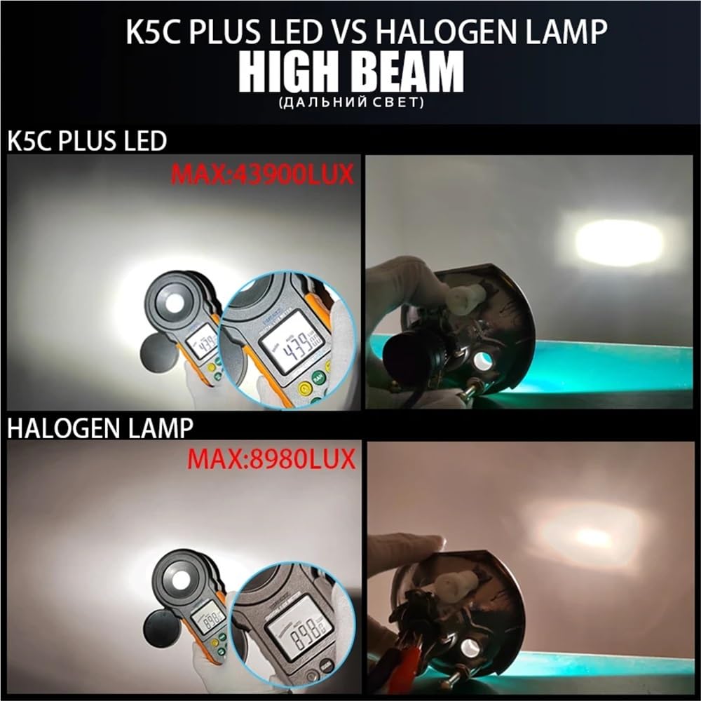 Bombilla LED for faros delanteros de coche, 140 W, K5C PLUS, H7, H11, H1, H4, 4300 K, LED HB3, HB4, doble tubo de cobre, kit de luces LED for coche, 12 V, 2 unidades(4300K White Yellow,9012(HIR2))