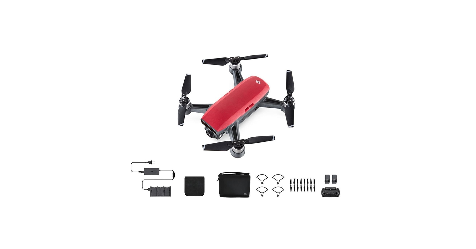 Amazon.com: DJI Spark, Fly More Combo, rojo lava : Juguetes