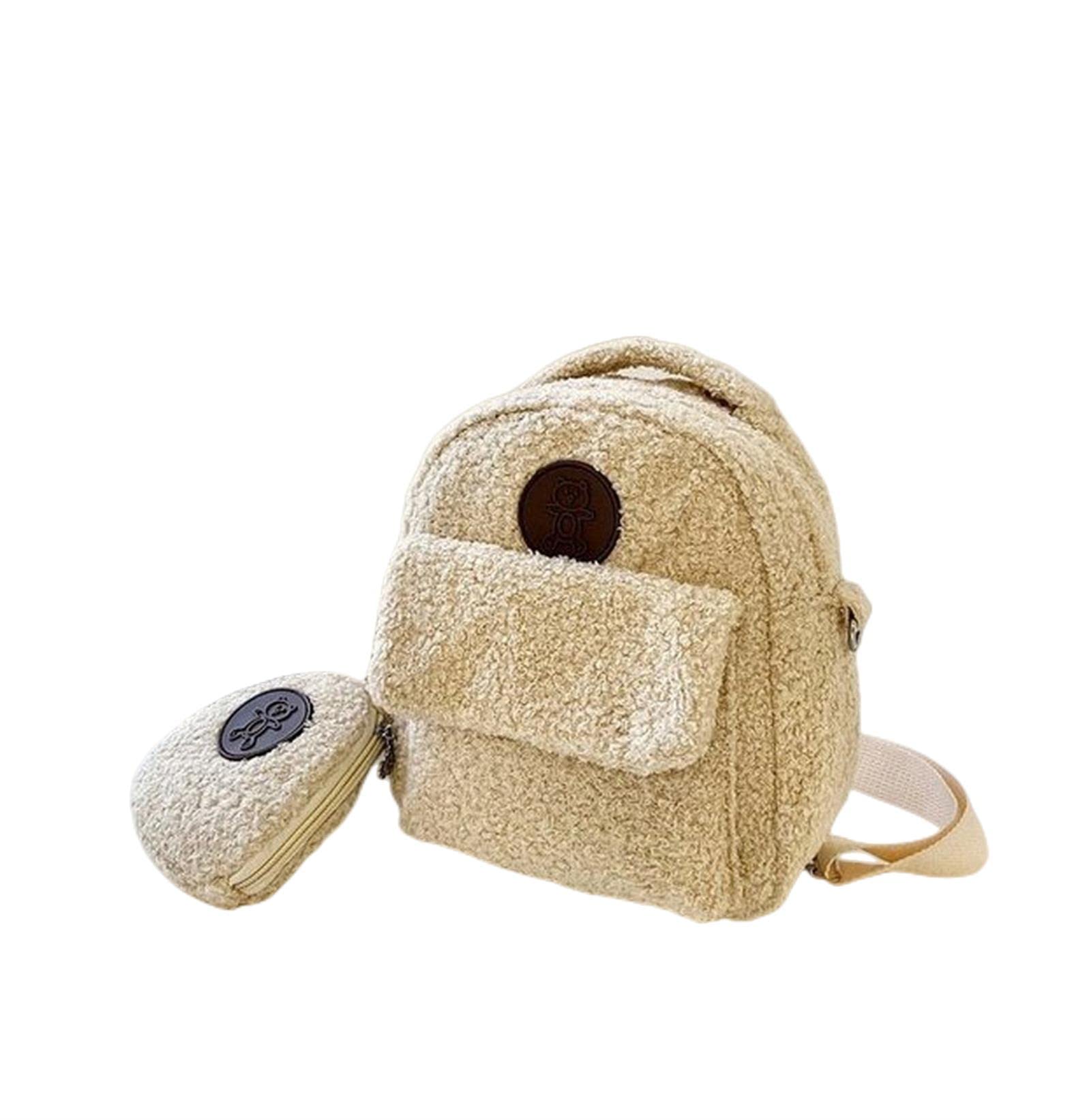 MOGSA Mochila escolar personalizada de oso, mochila personalizada para mujer, mini mochila de viaje para compras, bolso de hombro con forma de oso