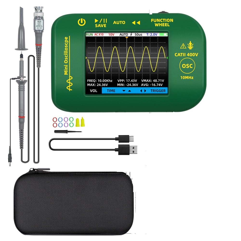Oscilloscope numérique 48 MSa/s avec écran de 2.8 pouces et mémoire de données