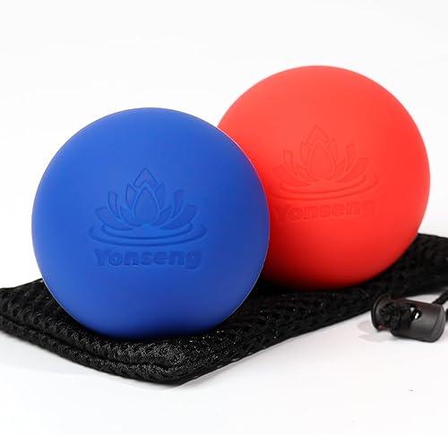 Miniatura 12 de Bolas de yoga físicas para masaje, bolas de lacrosse para liberación miofascial, terapia de punto gatillo, dolor muscular, masaje de tejido Púrpura