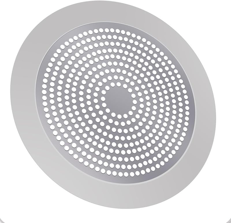 Recogedor de drenaje para cabello de ducha, protector de drenaje para bañera de acero inoxidable de 5,7 pulgadas | Diseño de borde ancho para una adhesión firme a la bañera, fácil de limpiar y atrapar el cabello de manera efectiva, ideal para familias con mascotas y cabello largo.