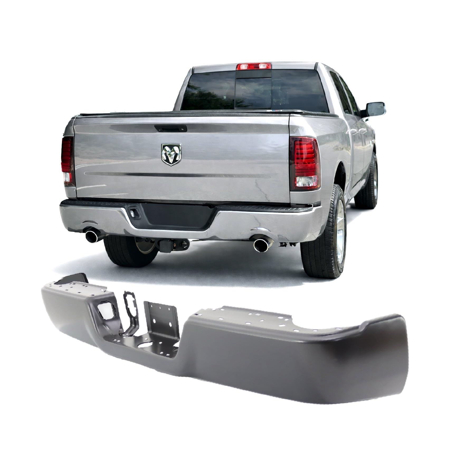 FitParts Compatible with Dodge Ram 1500 2009–2018 Rear Bumper Cover