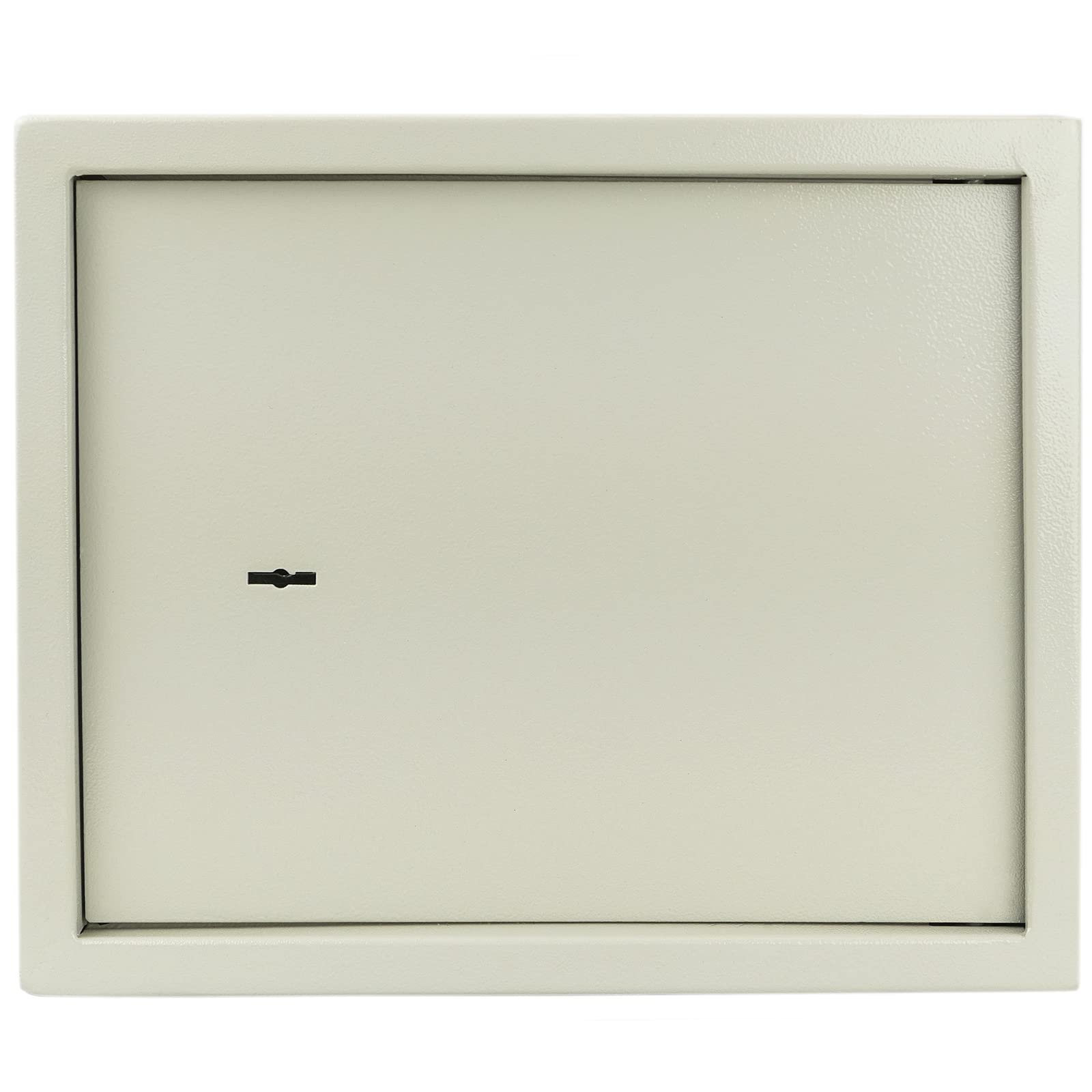PrimeMatik - Stalowy sejf i klucze 38 x 30 x 30 cm beżowy