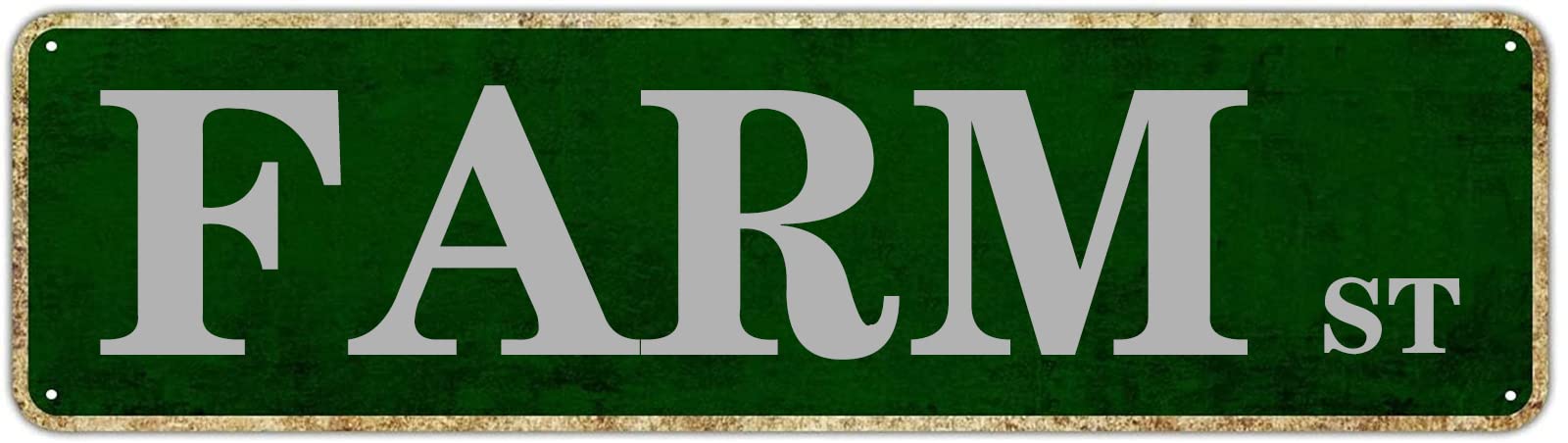 Farm St Retro Tin Signs Aluminum Metal Sign Gift for Home Kitchen Garden Wall Yard Coffee Barn Decor 4x16 Inch