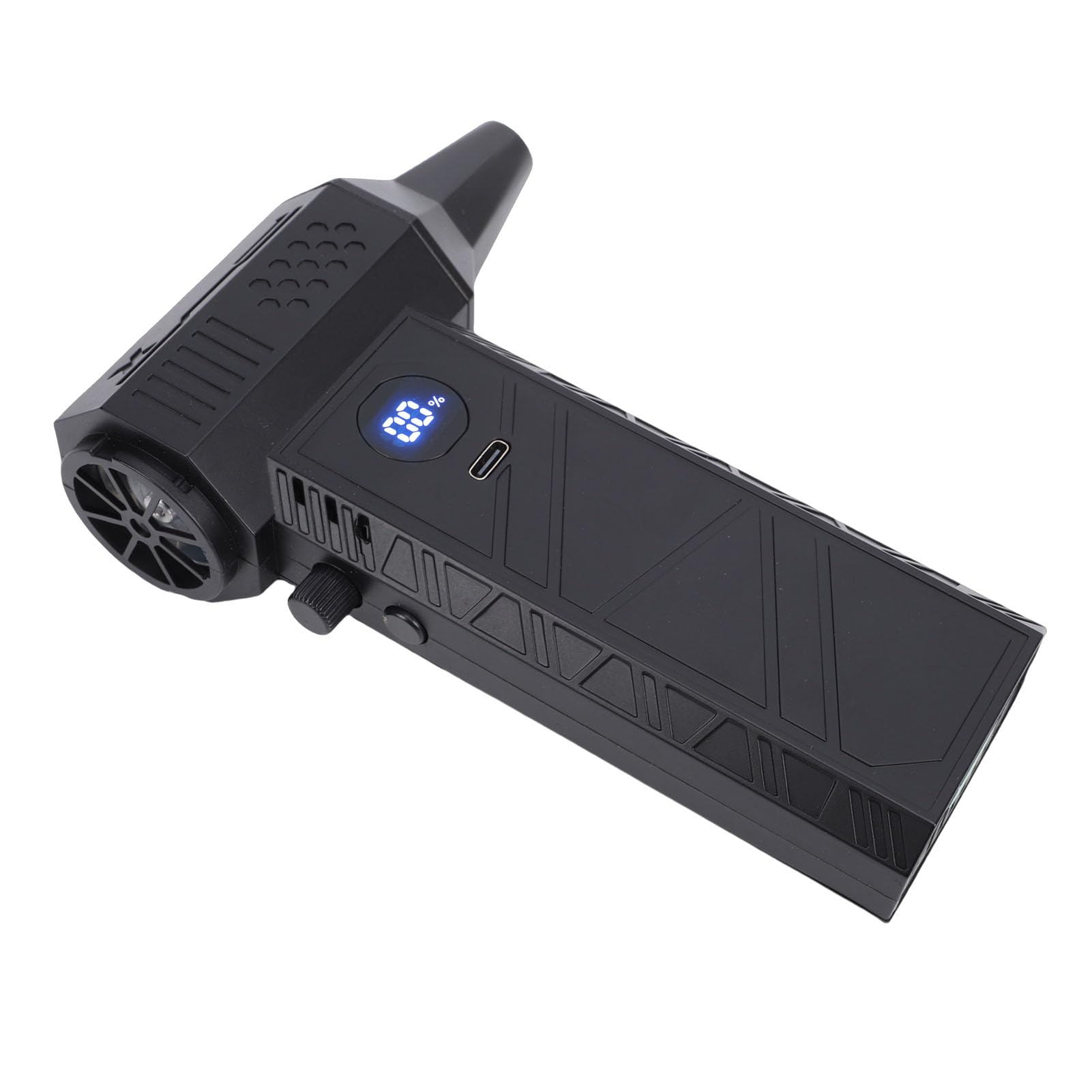 Spolverino Elettrico, Soffiatore per Polvere Senza Fili Ricaricabile con Motore Brushless da 52 M/s, Kit di Pulizia per PC con Display a LED, Getti Regolabili e 2 Ugelli Testine per PC Auto