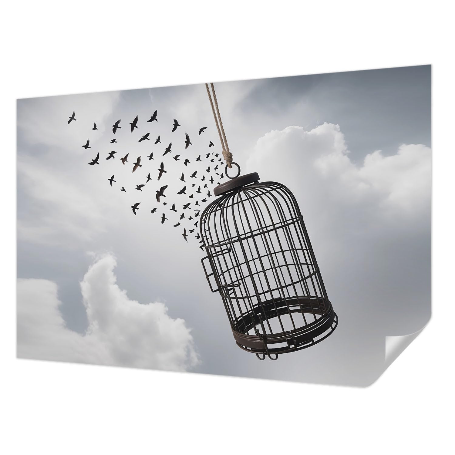 Papier peint haute qualité Tulup décoration murale oiseaux 104x70