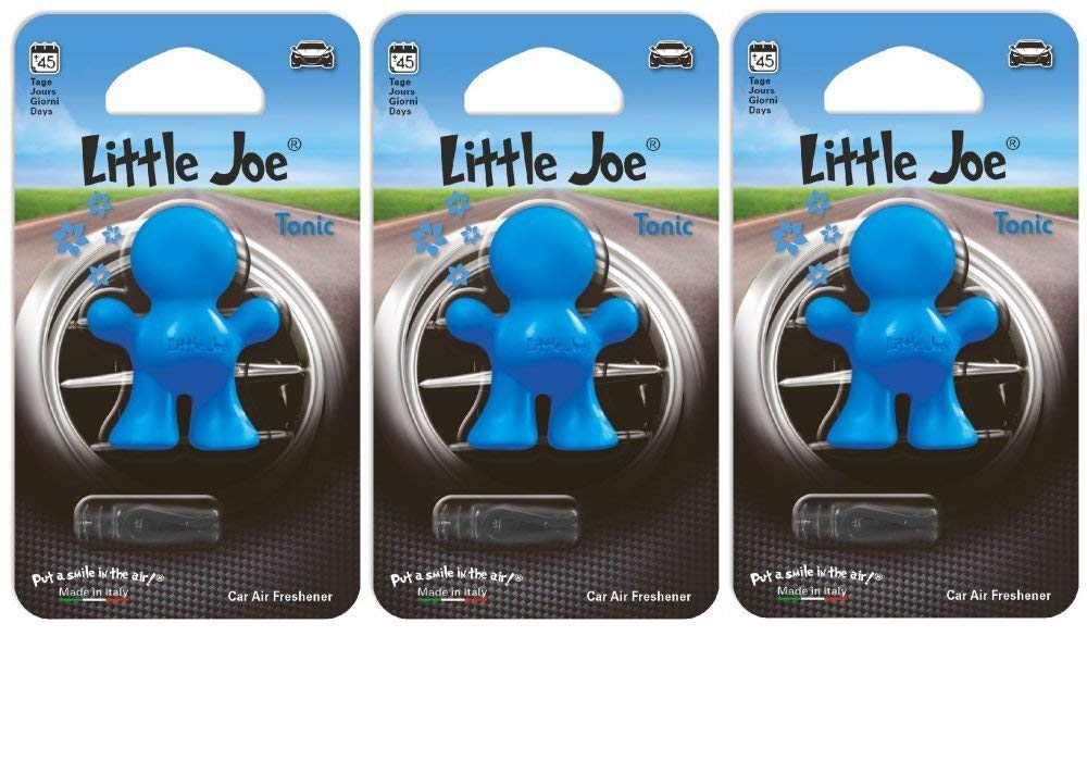 Little Joe Désodorisant Voiture - Lot De 3, Parfum 45 Jours - Clip Sur Grille D'Aération - Fabriqué En Italie