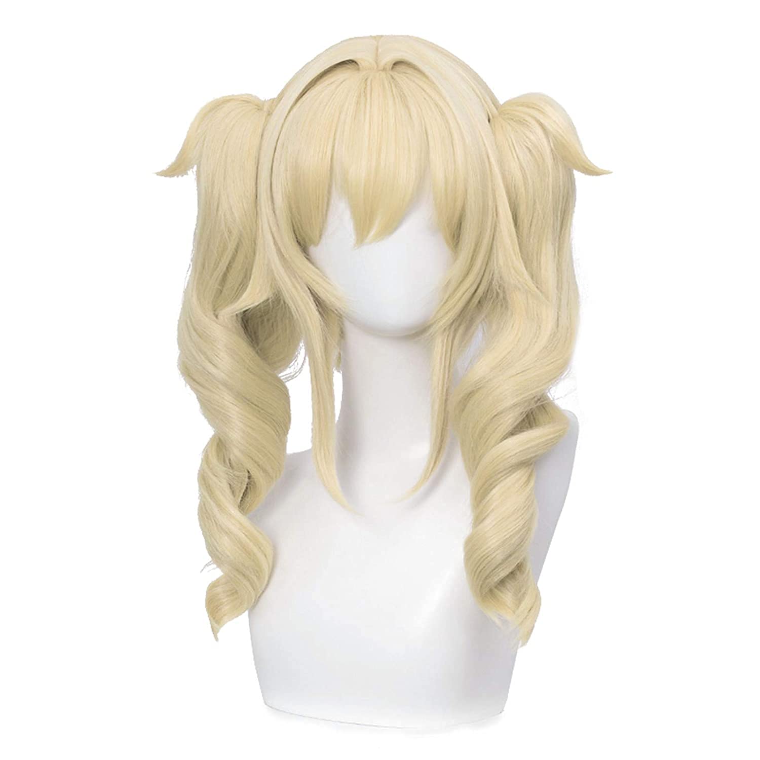 Short Blonde Wig for Genshin Impact Anime Fluffy Spiky  display picture 2