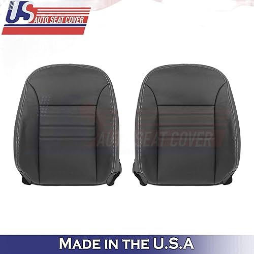 Miniatura 2 de U.S.AutoSeatCover 2011 2012 Compatible con Dodge Charger SXT - Fundas de asiento de cuero para conductor y pasajero, color negro