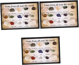 Amosfun 3 Conjuntos De Minério Natural Decoração Para Casa Decoração De Mesa Decoração De Pedra Natural Decoração De Pedra Mineral Kit De Contas De Decoração Natural Para Casa Cristais E